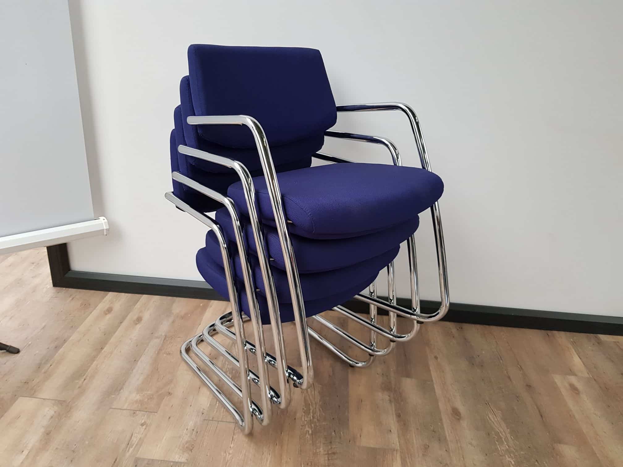 Vergaderstoel chrome (Paars) - Afbeelding 2