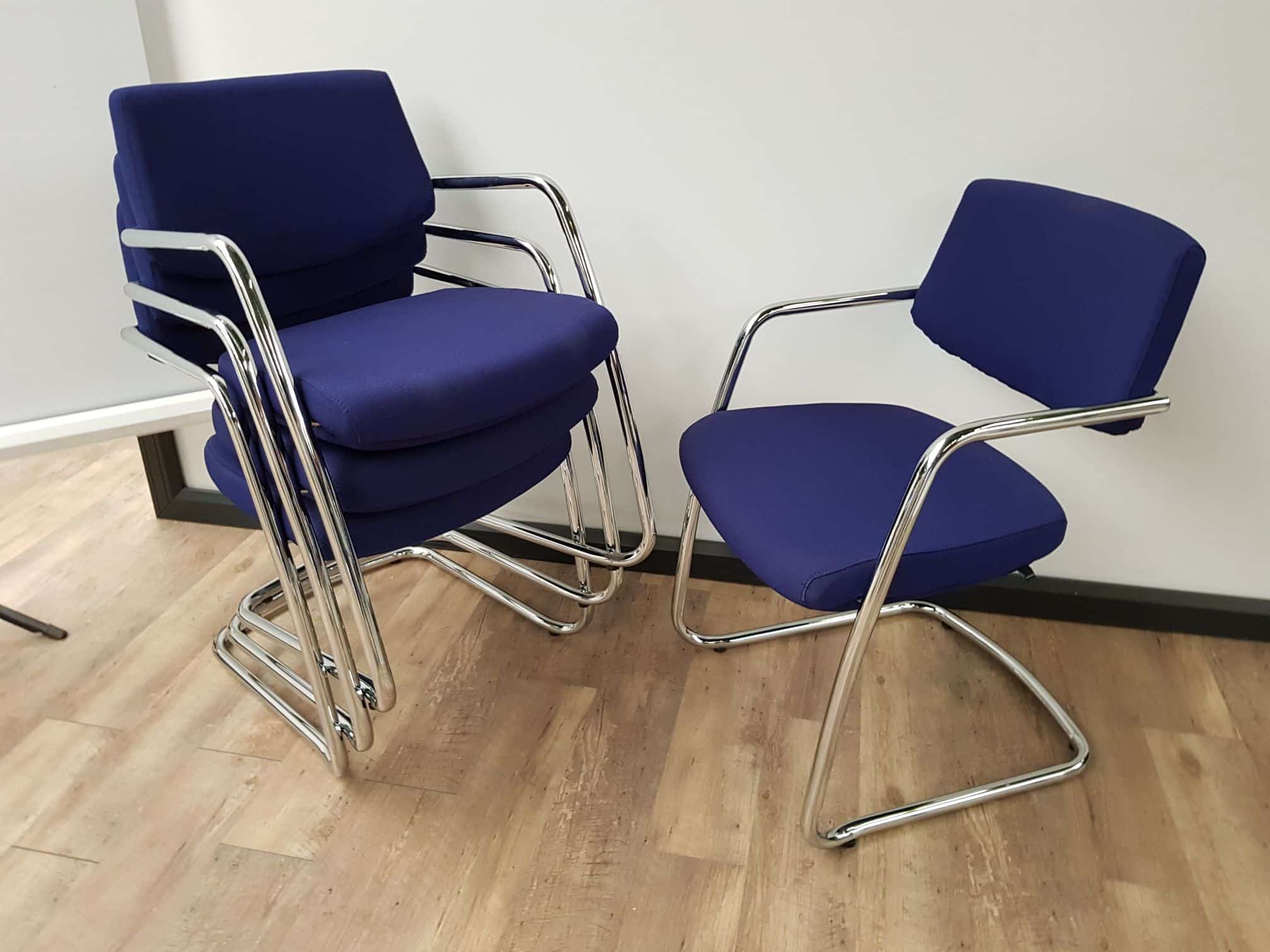 Vergaderstoel chrome (Paars) - Afbeelding 3