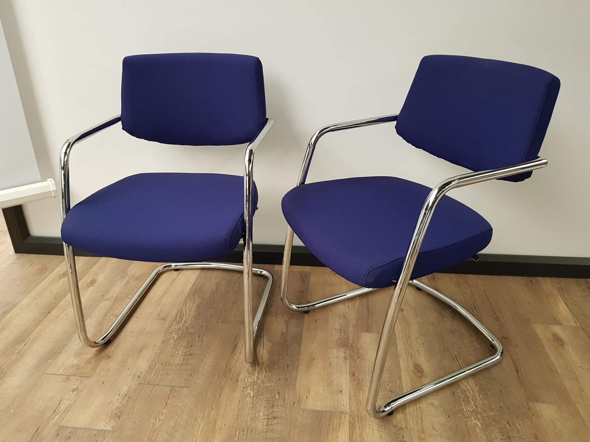 Vergaderstoel chrome (Paars)