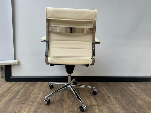 Bureaustoel wit kunstleder