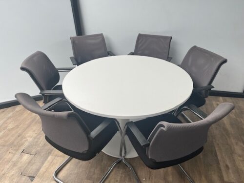 Ronde kantine/vergadertafel - 6 persoons