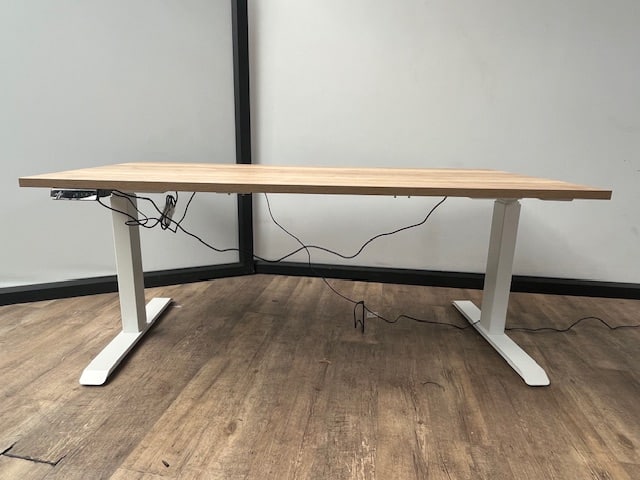 elektrisch zit sta bureau (wit)
