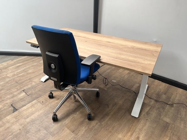 elektrisch zit sta bureau (wit)