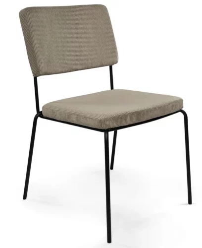Ribstoel zonder armleuning (Taupe)