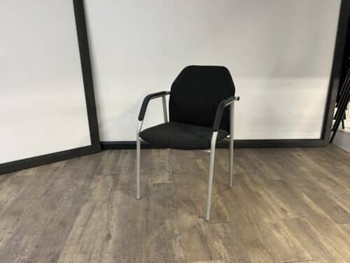 Vergader/kantinestoel Aluminium-antraciet