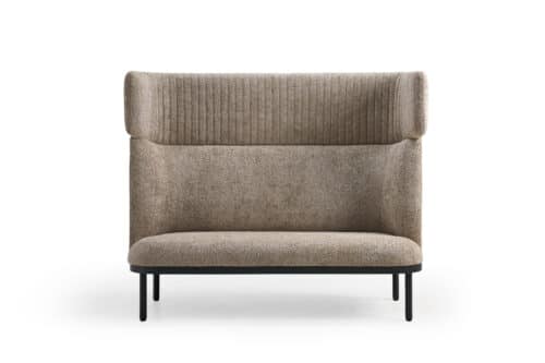 Akoestische loungebank duo taupe zonder tafel